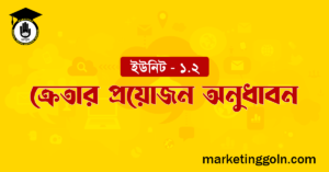 ক্রেতার প্রয়োজন অনুধাবন