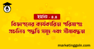 বিজ্ঞাপনের কার্যকারিতা পরিমাপ প্রচলিত পদ্ধতি সমূহ এবং সীমাবদ্ধতা