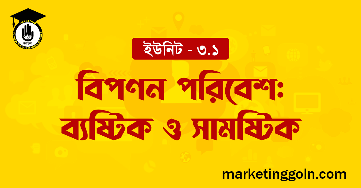 বিপণন পরিবেশ ব্যষ্টিক ও সামষ্টিক